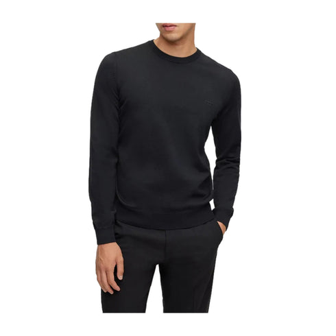 BOSS Pullover Maglia Uomo con ricamo in tono colore Black A24 - BOSS50476364 - 001 - M - Francavilla Moda